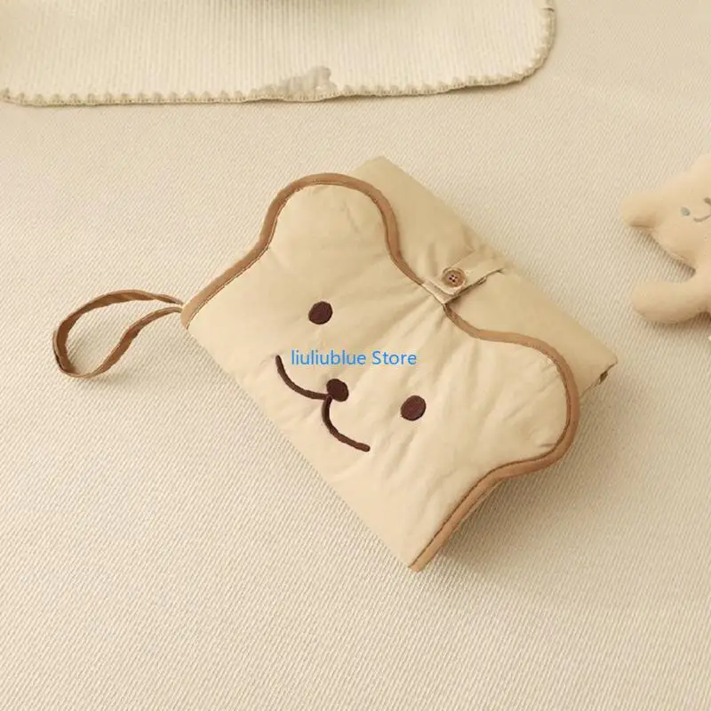 وسادة تغيير حفاضات الأطفال قابلة للطي من القطن لتغيير الحفاضات مقاومة للماء بساط لعب على الأرض وسادة لحديثي الولادة والرضع 62CF #3