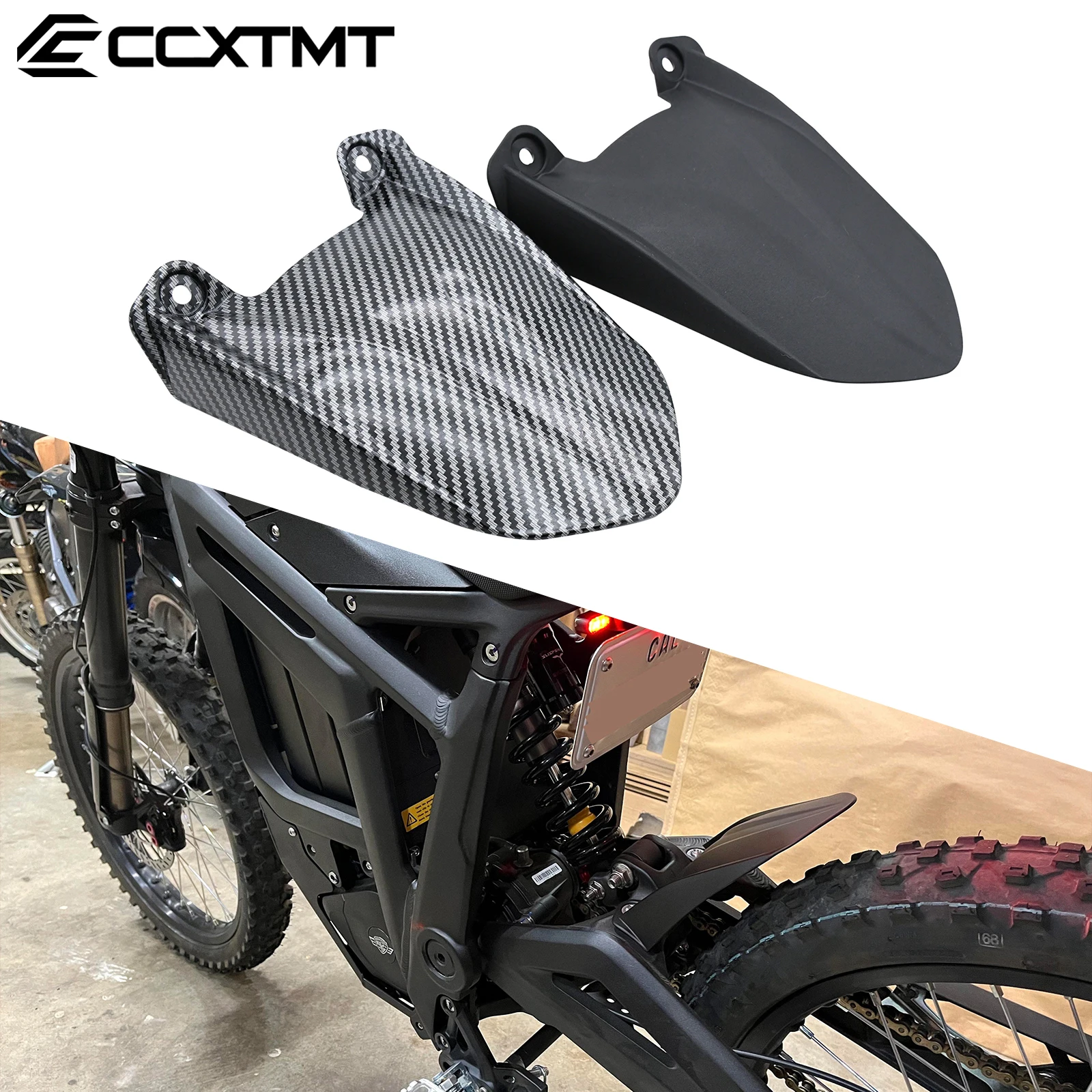 Motorcycle Rear Fenders Carbon Fiber Wheel Guards For Talaria Sting X3 MX3 MX4 MX5 5.0 6.0 8.0 Dirt Bike Protective Accessories