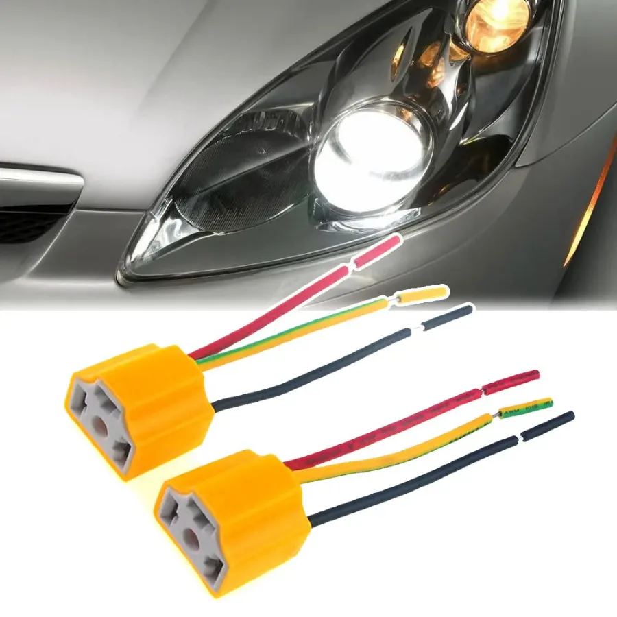 

2pcs Universal Car Bulb Holder Adapter Car LED Headlight Wire Wiring Sockets Car Light Connector Plug Auto Lights Accessories