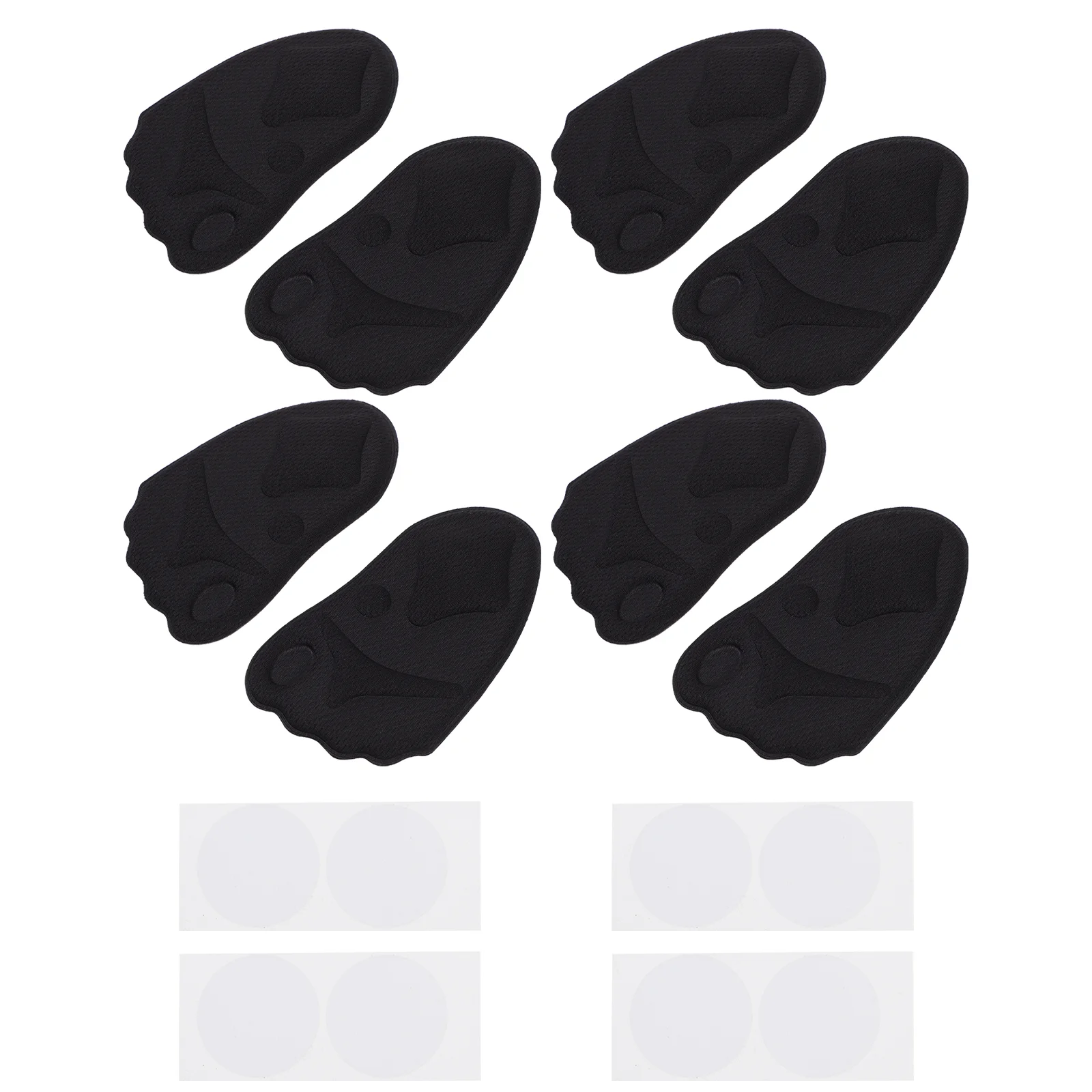 

8 Pcs Insole Sponge Forefoot Pad Cushions Arch of Pads Insoles Black High Heel Inserts Women's