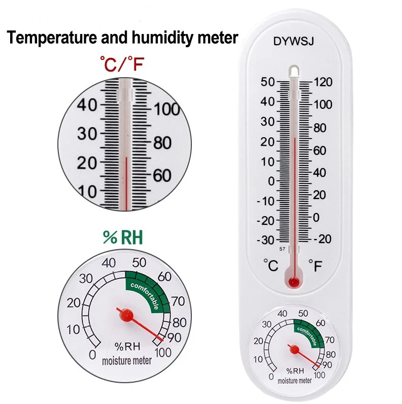 Thermometer Humidity Meter Garage Office Indoor Wall-mounted Greenhouse Hygrometer Breeding Thermometer Logger Measurement Tool