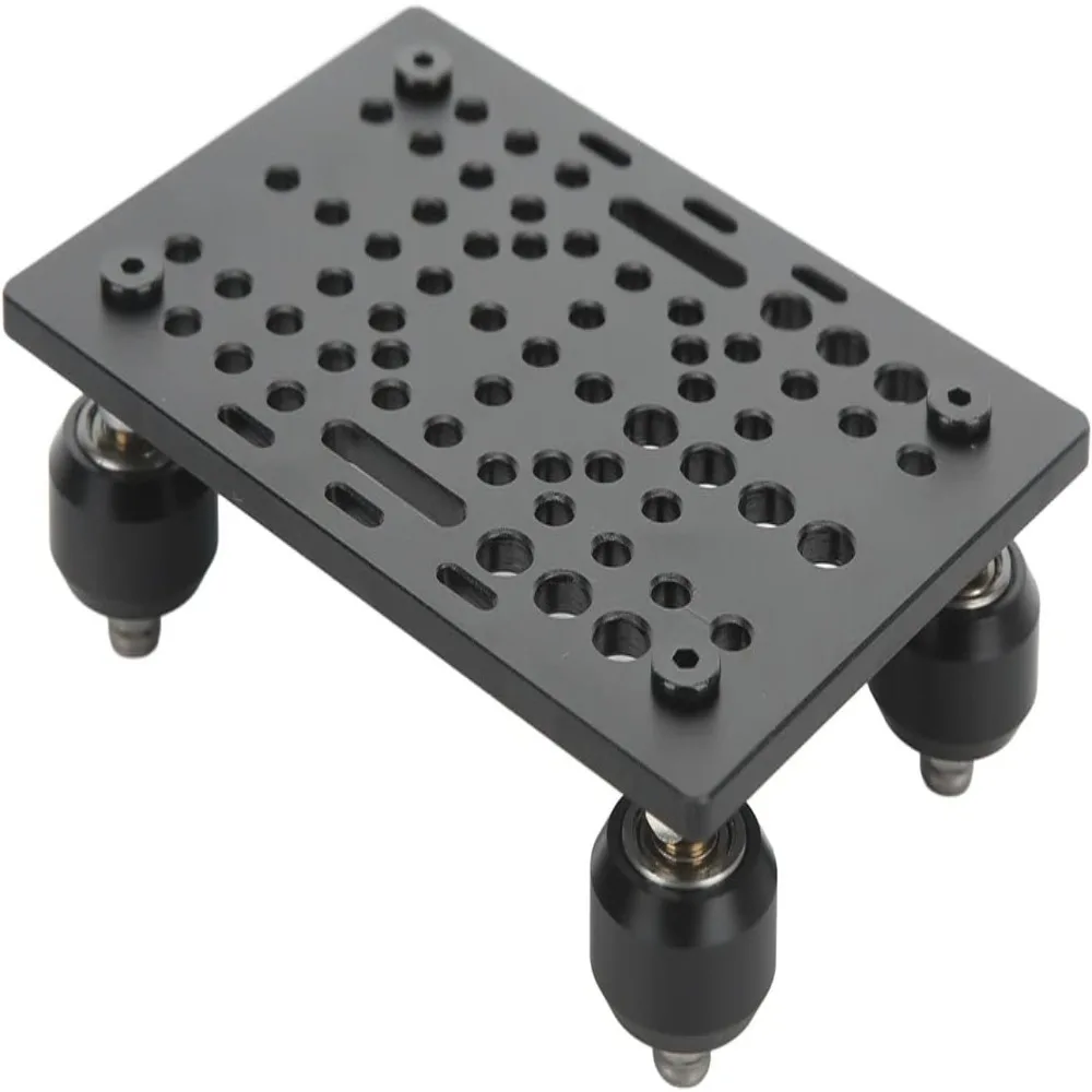 Practical 20mm to 80mm Width Aluminum Gantry Plate 4 Plastic Pulleys V Gantry Plate 3D Printer Guide Rail DIY Project