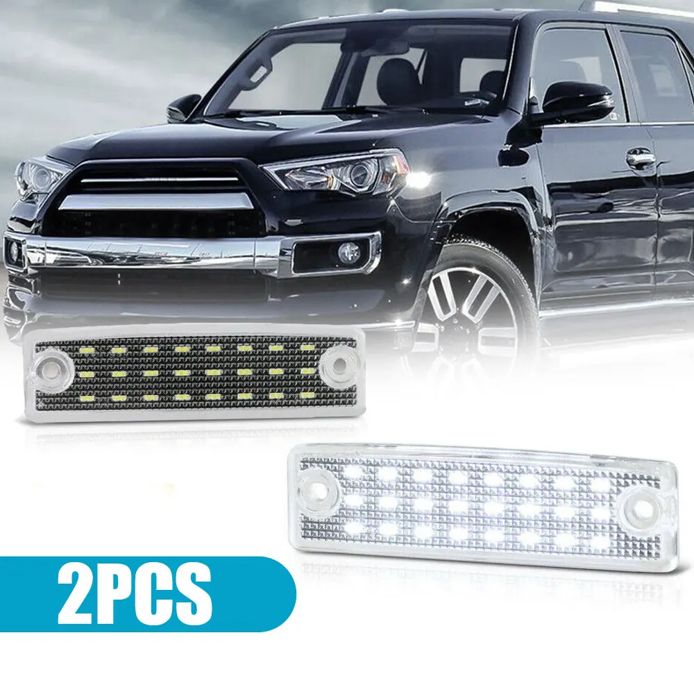 

2pcs White Car Bright LEDs License Plate Tag Light License Plate Auto Light Parts for 1996-2022 Toyota 4Runner 2001-2022 Sequoia