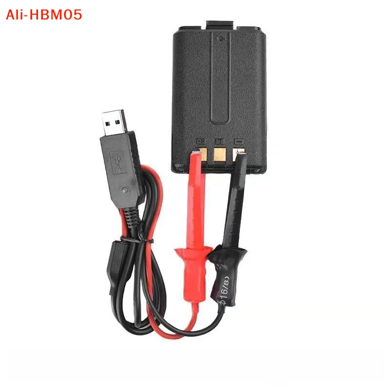 (HB05)1Pc USB Charger Cable For UV-5R UV-82 BF-888S TYT Retevis Two Way Radio With Indicator Light Walkie Talkie Accessory