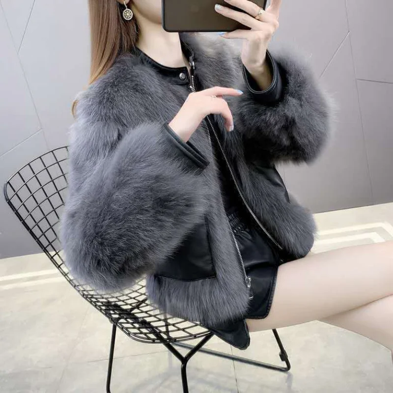 Roupas femininas outono inverno tripulação pescoço cor sólida botão lanterna manga longa cardigan casual elegante casacos jaquetas topos