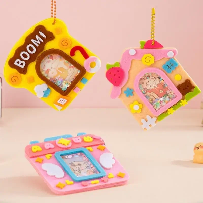 Kit di giocattoli puzzle shaker fai-da-te Ciondolo shake non tessuto Kit di materiali artigianali fatti a mano facili da incollare per bambini