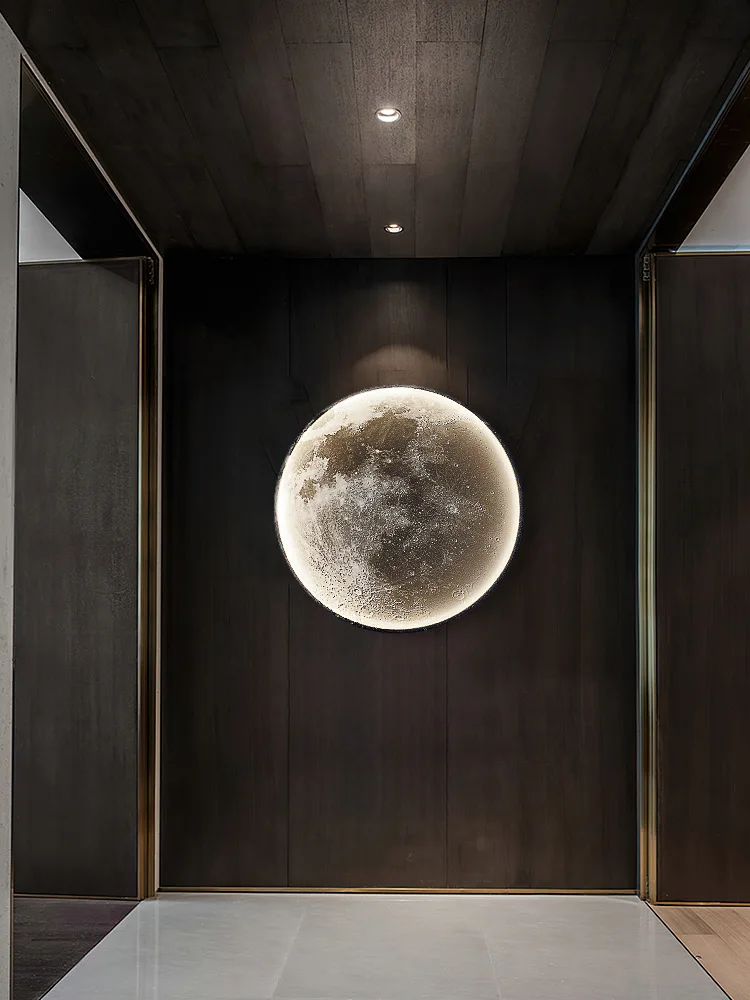 

Modern Simple Bedside Wall Lamp Ceiling Light Moon Mural Led Creative Living Room Bedroom New Balcony Stair Aisle Home Decor