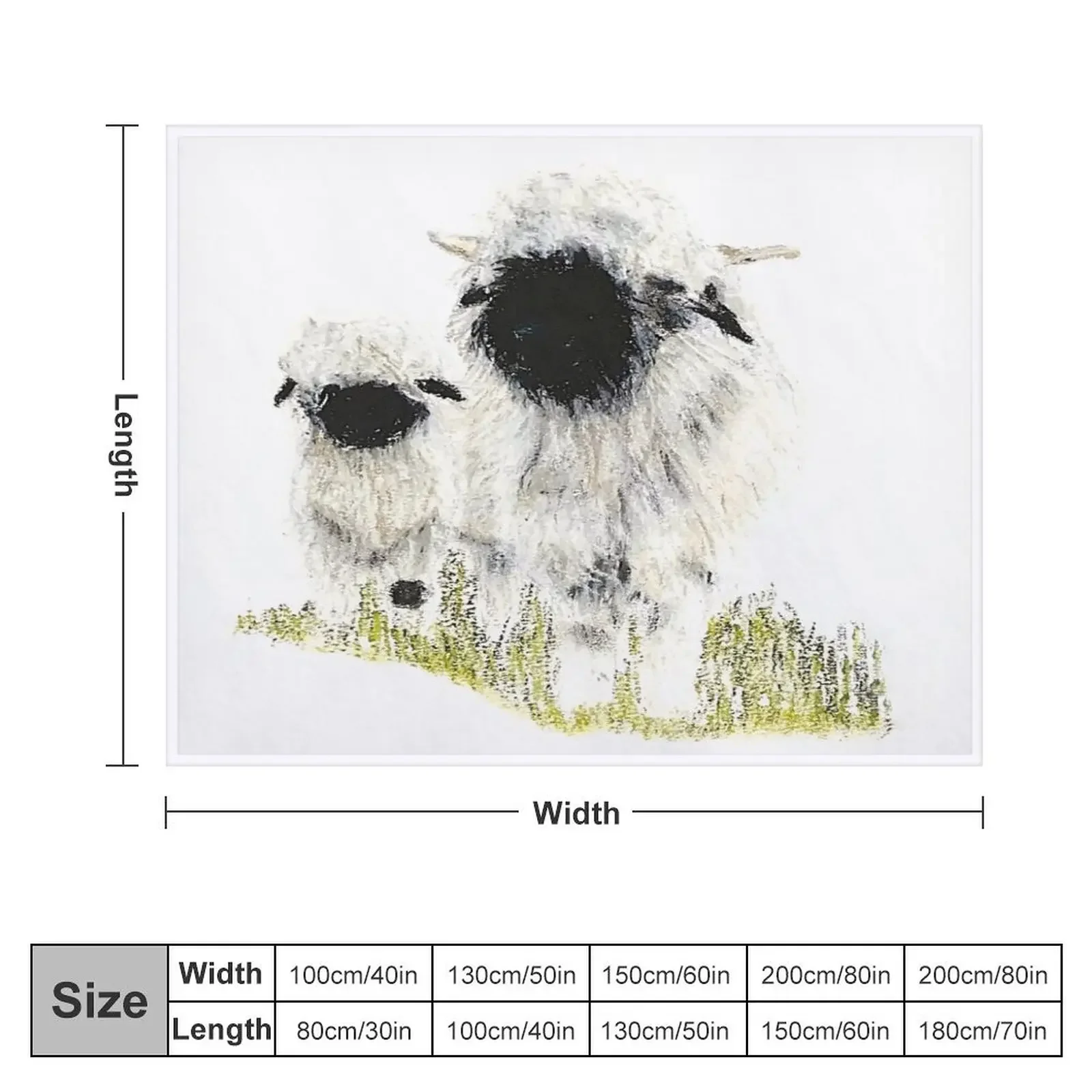 Valais Blacknose Sheep by Sam Coull Throw Blanket Softest Bed covers Retros Blankets