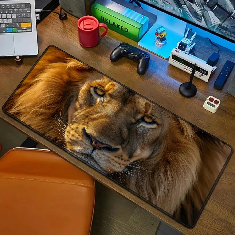 

Коврик для мыши Lion XXL, резиновый, для ноутбука, игровой, для компьютерного стола, аксессуары для геймеров