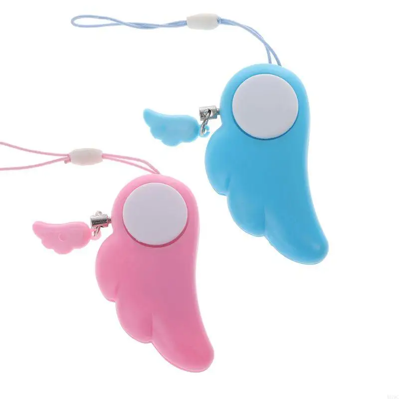 W89C 개인 보안 경보 키 체인 90dB 끈이있는 전자 자기 방어 경보