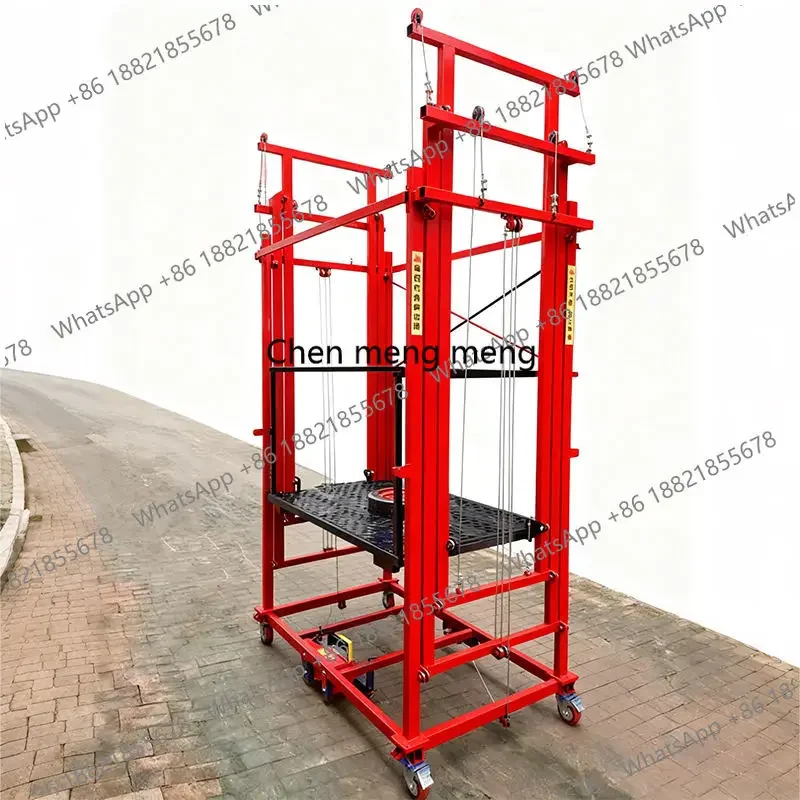 z189 Electric Scaffolding Lift with Remote Control1.5-12m Mobile Folding Lift Platform for Indoor & Outdoor Construction & Renov