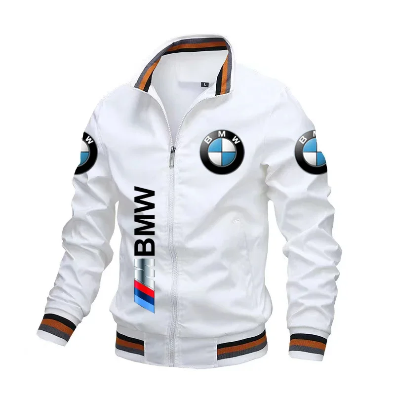 2024 BMW Jaqueta de motocicleta masculina, jaqueta casual de ciclismo masculina e feminina, jaqueta esportiva com zíper para bicicleta