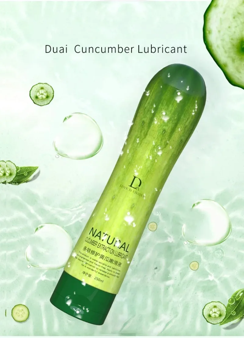 Lubricant Gel for Sex Water Based Cucumber Lubrication Vagina Anal Sexo Grease Personal Lube Body Massage Oil Masturbation Toys