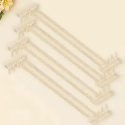 

8Pcs Mini Rake Tools Set Four Tine Sand Tray Accessories Meditation Desktop Garden Sand Rake Beige Meditation Rake,