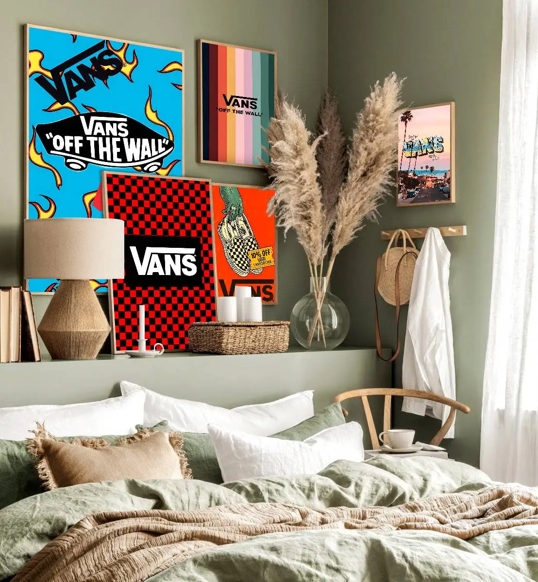 Hot Fashion Trend V-VANS Whitepaper Poster Waterproof Paper Sticker Coffee House Bar Aesthetic Art Wall Painting