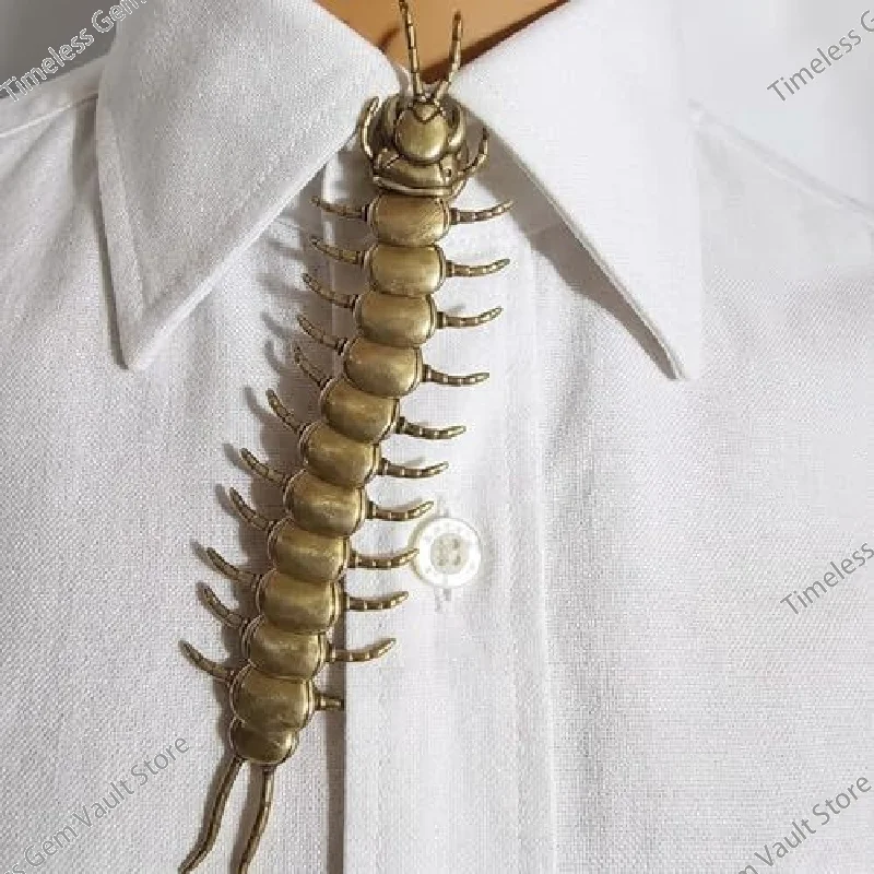 

Creative Centipede Shape Button Cover Metal Alloy No Sew Button Clips Vintage Punk Clothing Fasteners Decorative Clasps