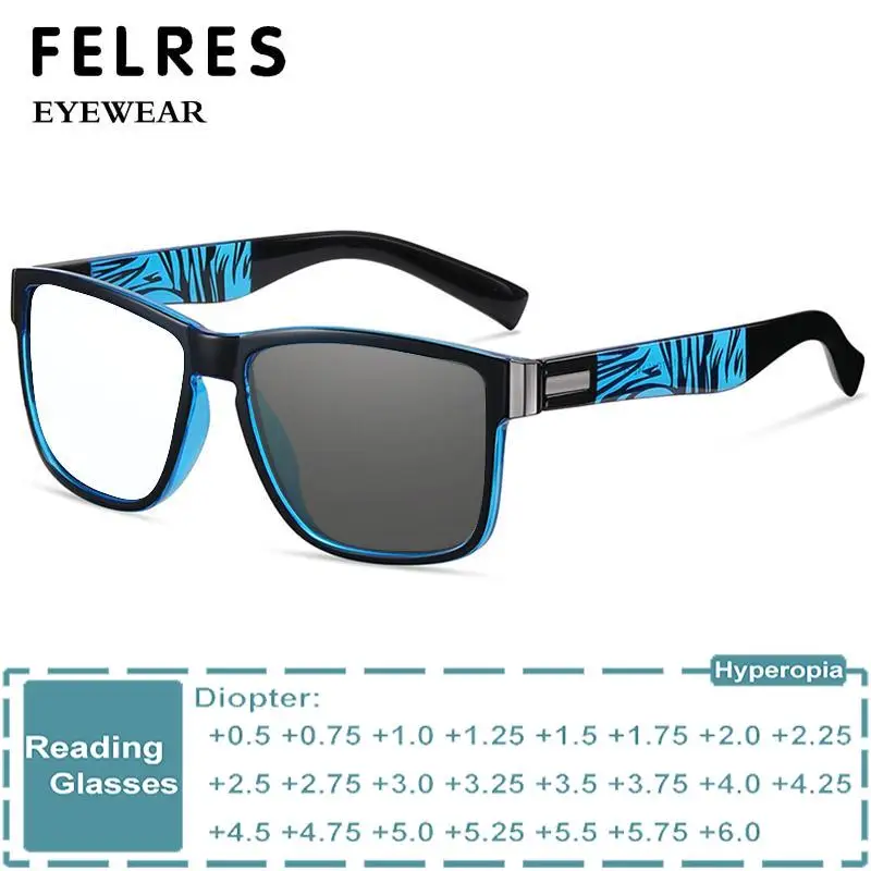 

Finished Photochromic Reading Glasses Men Women Brand Design Classical Prescription Presbyopic Reader Color Changing Eyeglasses