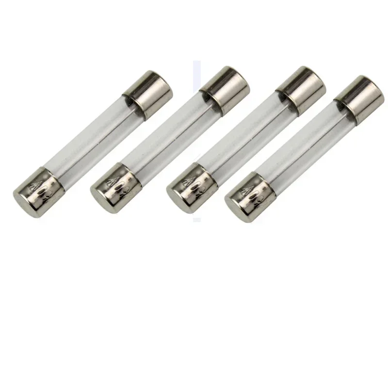 100pcs Glass Fuse Tubes 6x30 12V 20A Double Solder Protection for Motorcycle Moped Scooter ATV Go Kart Motorbike E-bike
