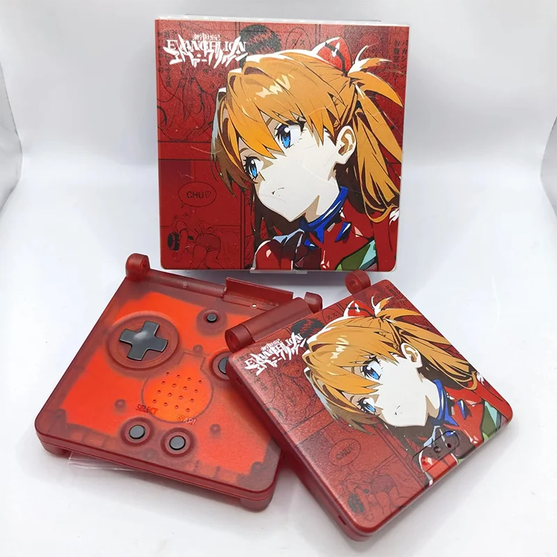 GBA SP Limited Edition Hülle mit Box: EVA Rei und Asuka | UV-Verfahren Mattierte Ersatzschale – Detail 2