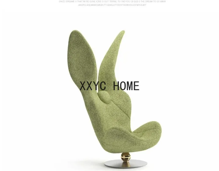 Designer Single-Seat Sofa Chair FRP Special-Shaped Light Luxury Leisure Creative Green Rabbit Chair furniture