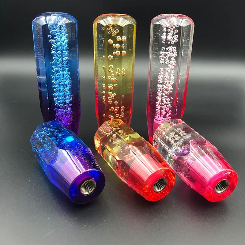 Car manual shift knob universal shift knob crystal transparent bubble shift lever 10cm 15cm