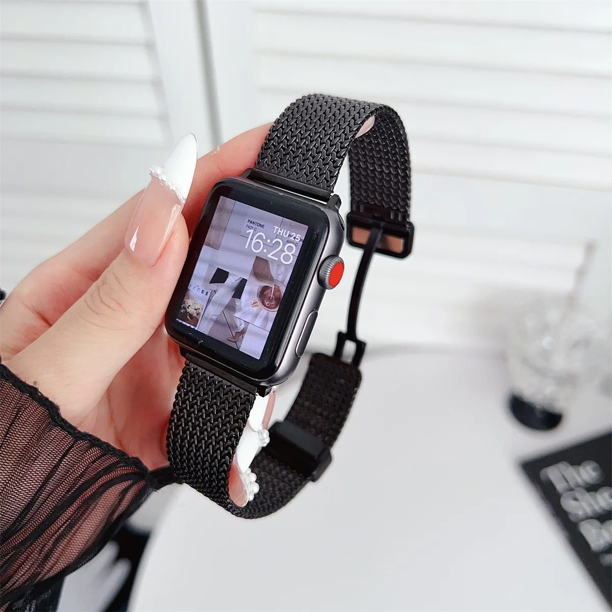Curea de ceas pentru iWatch 42/44/45/49mm 38/40/41mm, metalică, la modă, pentru seria de ceasuri Ultra2 Se 9/8/7/6/5/4/3/2/1_voghion.com