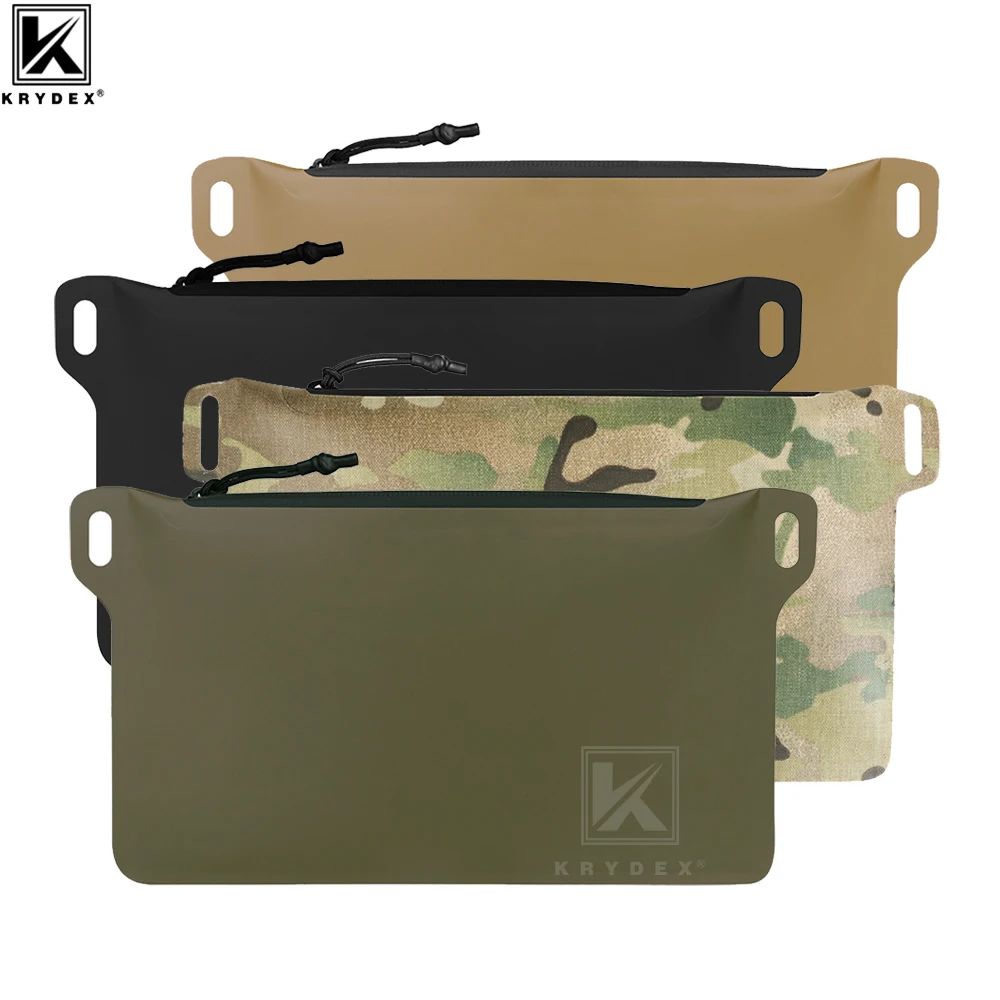 KRYDEX Hunting Waterproof Pouch Tool Gear Zippered Outdoor Tactical Organizer Travel Bag Multi-Purpose Range Camo Storage Bag