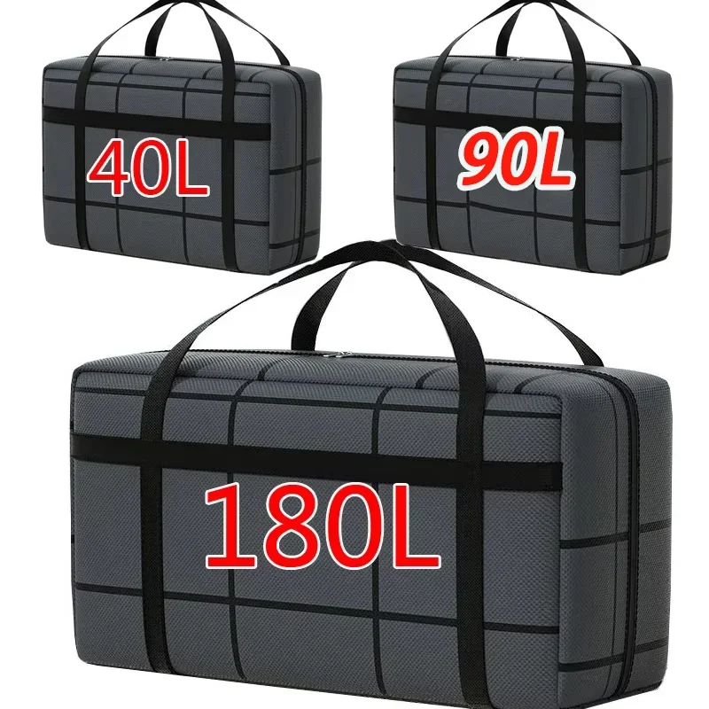 1PC Large Capacity and Super Load-bearing Black Composite Material Storage Bag, Dustproof and Moisture-proof with Zipper