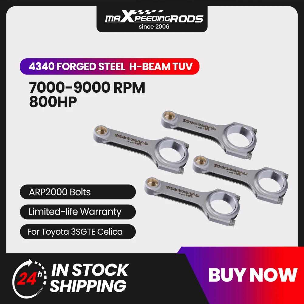 Bielas de Conexión Tipo H + Pernos ARP2000 para Toyota Celica 2.0L 3SGTE 3S-GTE MR2