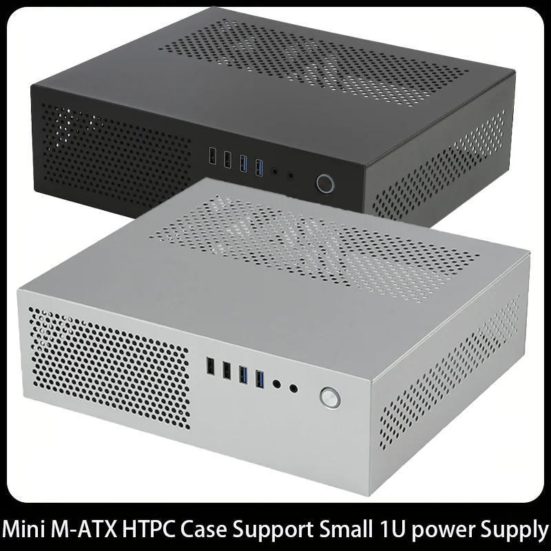 

Mini M-ATX HTPC Case Portable Computer Support Small 1U power Supply 7.3L Computer Case Gaming Chassis 24*24 Motherboard Case