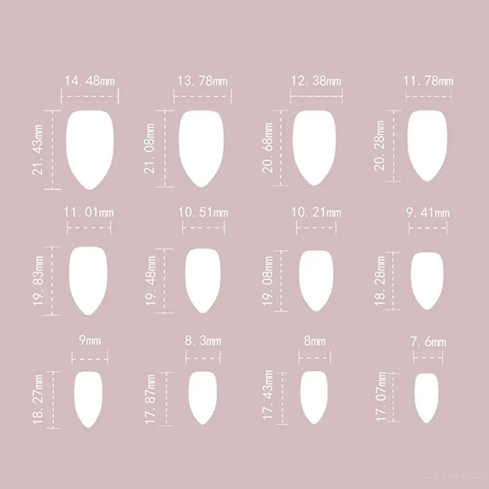 Manicure Long Almond False Nails French 3D Butterfly Love Heart Press on Nails Detachable Star Fake Nials DIY