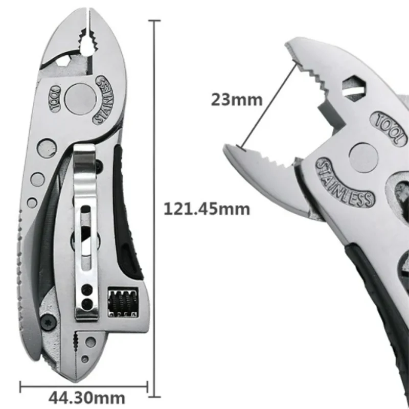 Fold Multi Tools Repair Adjust Screwdriver Wrench Jaw Plier multipurpose multifunction spanner gear outdoor survive camp