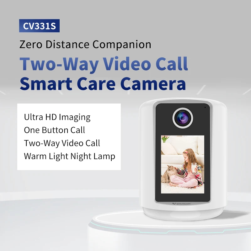 OKAM PRO HD 8MP 4K WiFi Camera Two-Way Video Intercom 2.4-inch Screen 2000mAh Battery Home Security Camera Color Night Vision