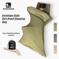HIKEMAN Ultralight Portable Camping Sleeping Bag Liner Elastic Envelope Style for Adults Outdoor Hiking Washable Hotel Use