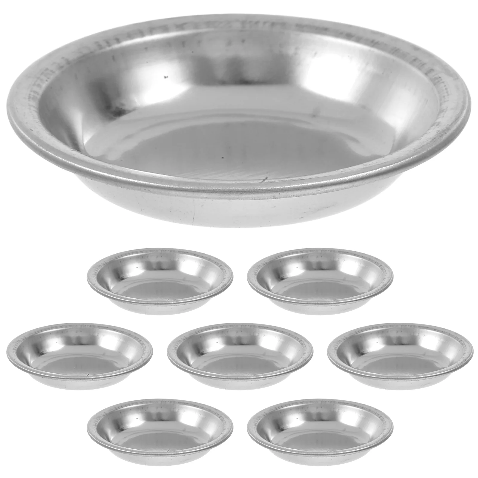 8 Pcs Stainless Steel Palette Color Makeup Mixing Metal Plate Paint Trays Manicure Convenient Pigment