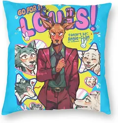 Beastars Throw Pillow Covers Pillowcases Square Anime Decorative Covers Cushion 16