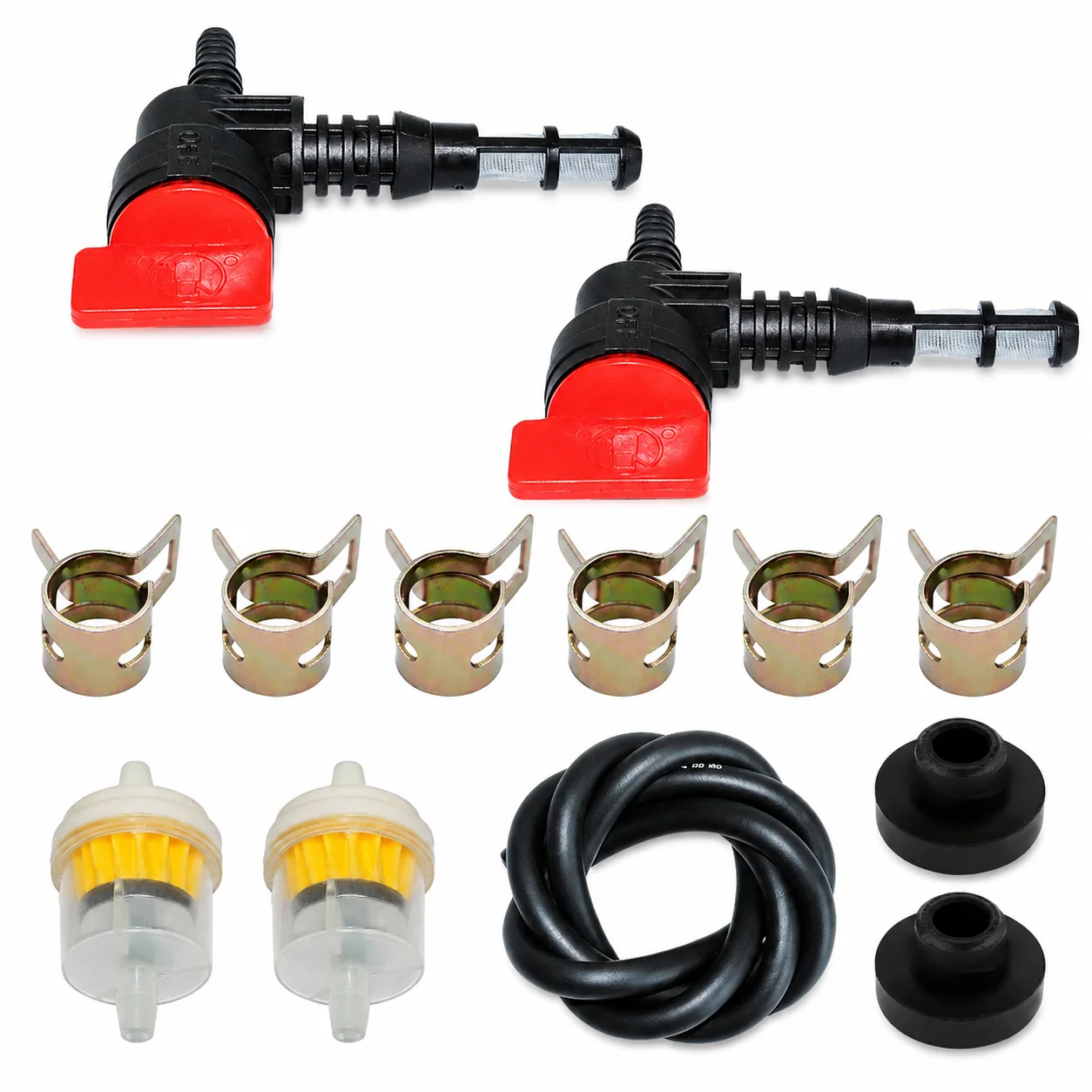 Fuel Valve Kit with Grommet Clamps Replaces 25 462 03S 07-407 for 80270 2500 2700 2900 5250 5500 6200 5000 7500 8000 Generators
