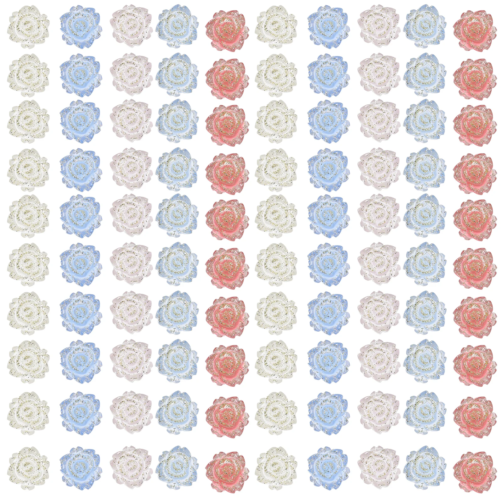 

200 Pcs Nail Art Accessories Flower Charms for Manicure Decor Resin Small Flowers Jewelry
