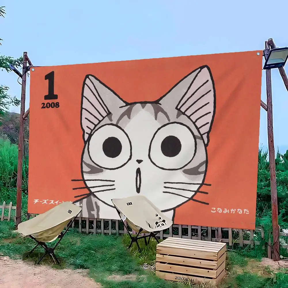 Cat's Sweet  DIY Flag For Family Group Photo Living Room Home Dorm Decor Wall Art Decor Banner