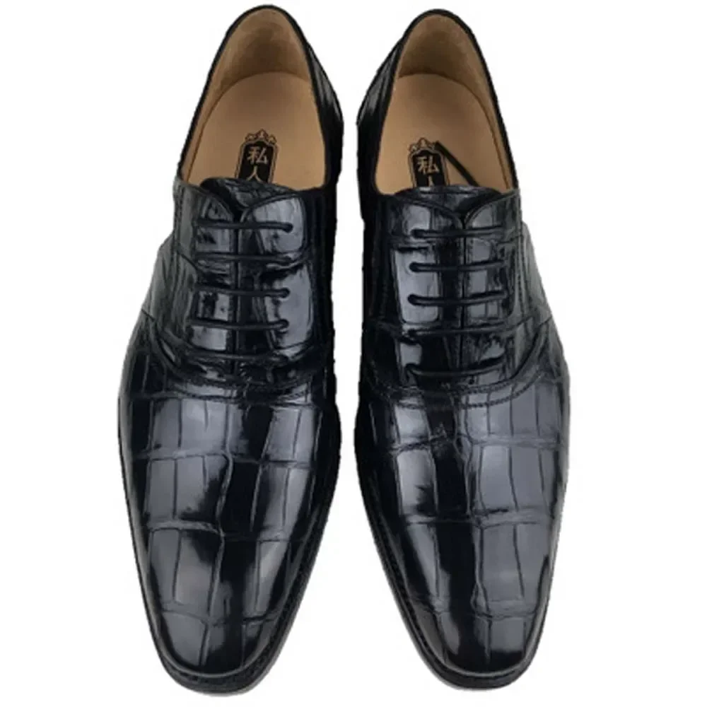 

Мужские классические туфли Ousidun ручной работы из крокодиловой кожи для бизнеса и повседневной носки, большие размеры