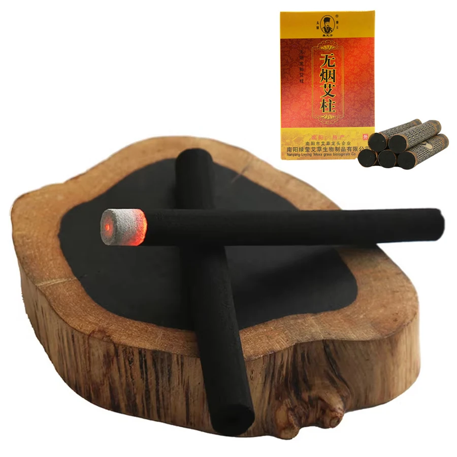 5-50PCS Smokeless Moxa Roll Rolls Stick Traditional Chinese Acupuncture Massage Moxibustion Roller Mugwort Artemisia Box