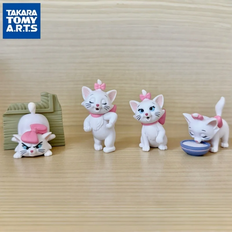 Figura Gashapon de la gata Marie de Takara Tomy Disney, adorno decorativo con forma de los Aristogatos, decoración de escritorio para coleccionistas adultos