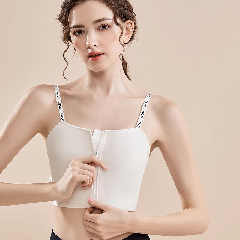 Women Chest Binder Zipper Trans Binder Breathable Breast Binder Flat Lesbian Binder Transboy Bra S-6XL