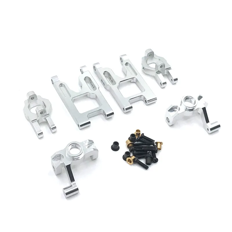 Wltoys 12428 12427 12423 Rc Klimmen Auto Truck Zilver/Titanium All-Metal Upgrade Onderdelen Band Adapter Differentieel Tie staaf Kit