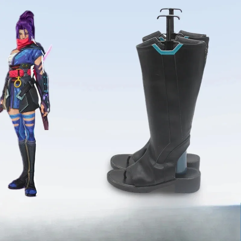 Spiel Mar Rivals Psylocke Cosplay Stiefel Schuhe Halloween Zubehör Angepasst 6;d'3,h'7.b;