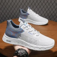 

Кроссовки Flyknit мужские сетчатые, Повседневная дышащая спортивная обувь, мягкие, Вулканизированная подошва, летние