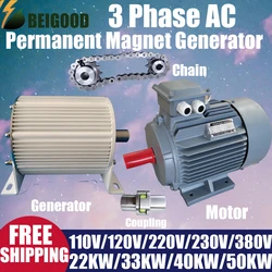 BEIGOOD 30000W 40000W Generator Wind Turbine Low Speed Gearless Permanent Magnet AC Alternators Hydroelectric Generator 500RPM