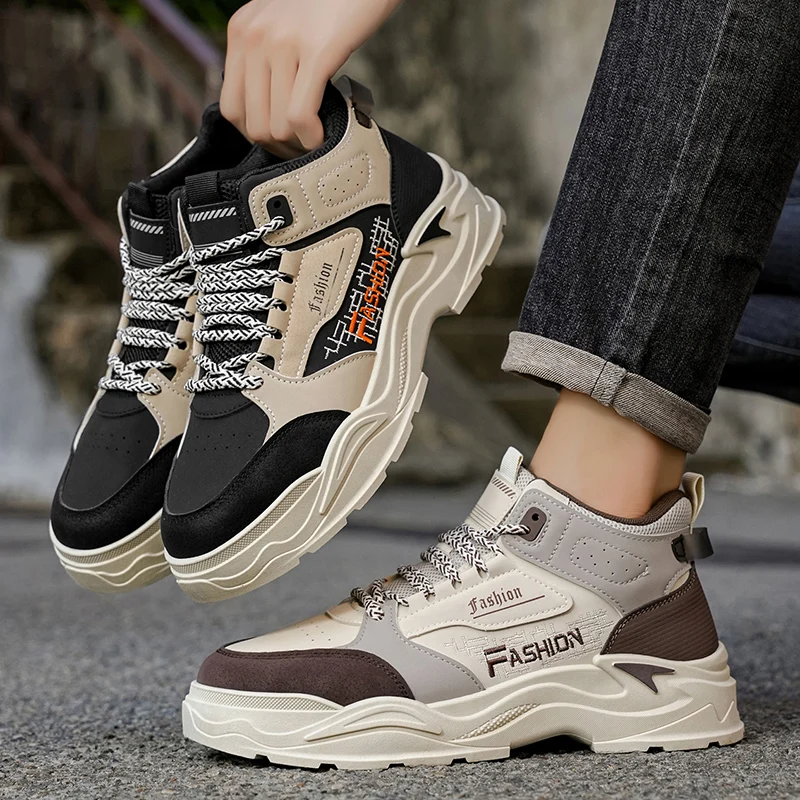 

Mesh Breathable and Comfortable Men Ankle Boots 2025 Autumn Sneakers New Men's Casual Shoes Fashion Light Flat Running Footwear