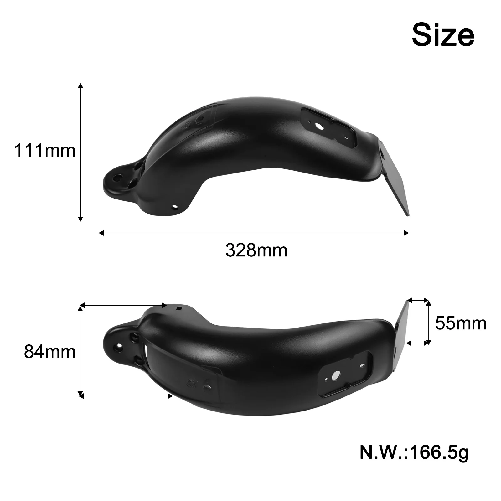 

Rear Mudguard for Electric Scooters Lightweight and WaterFor Proof ABS for DUCAT and For Jeep For Pro II Models