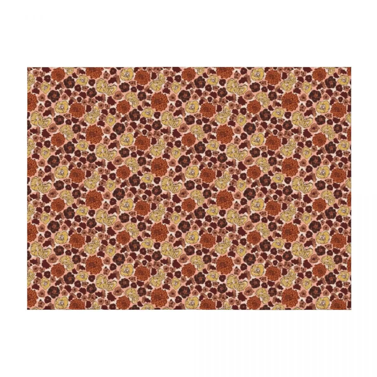 

English Garden - Peach Throw Blanket Soft Moving Beautifuls Blankets